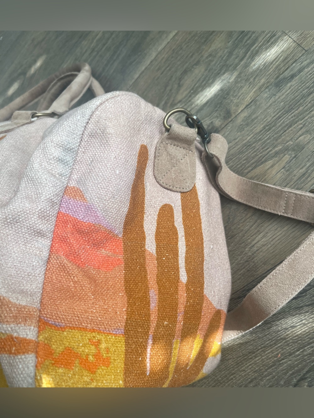 RARE Free People New Horizons Weekender – Cactus Print - Picture 11 of 15